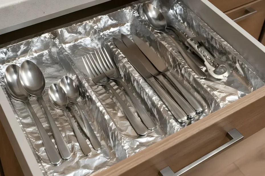Do czego służy wykładanie szuflad folią aluminiową i dlaczego zaleca się to robić